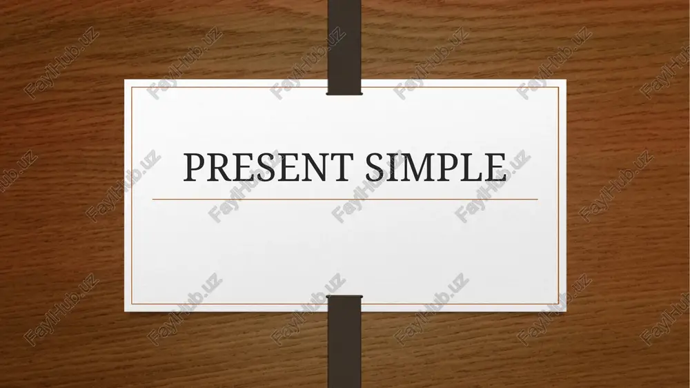 present simple — PPTX