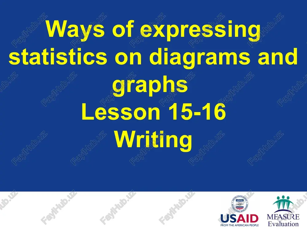ways of expressing statistics on diagrams and graphs — PPT
