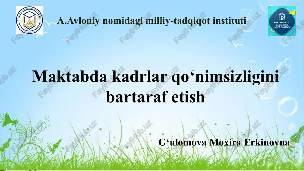 muammoning dolzarbligi — PPTX