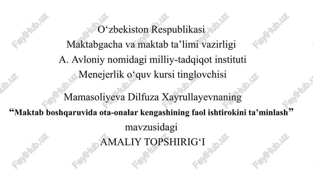 menejerlik o‘quv kursi — PPTX