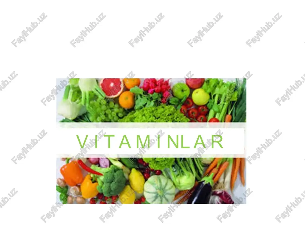 vitaminlar — PPTX