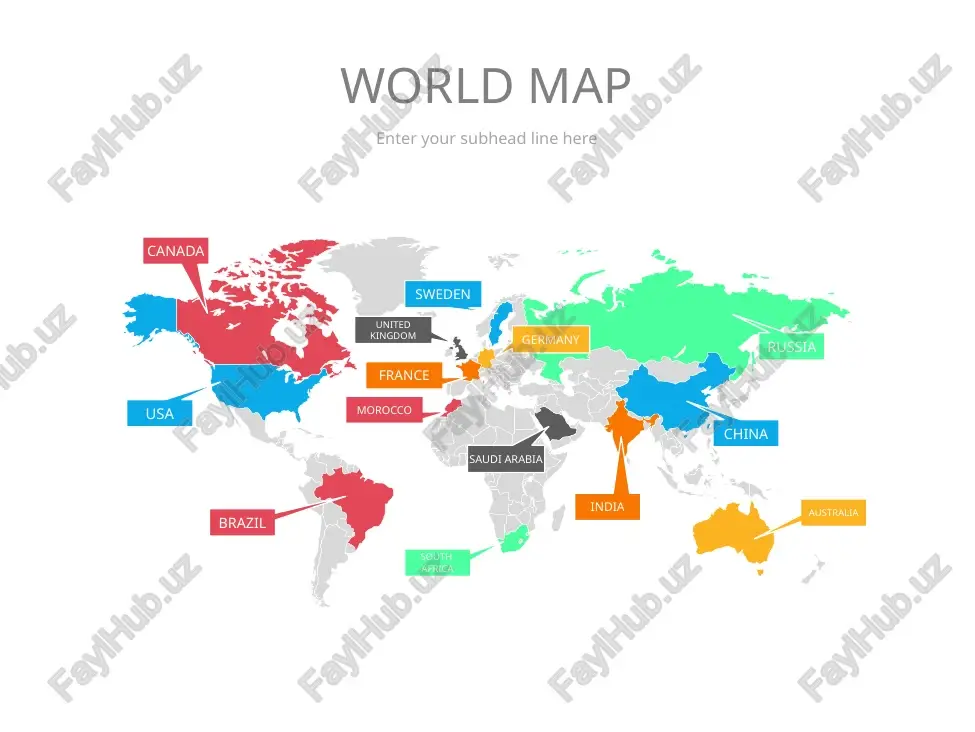 world map — PPTX