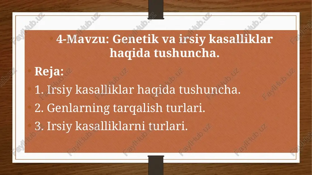 irsiy kasalliklar — PPTX