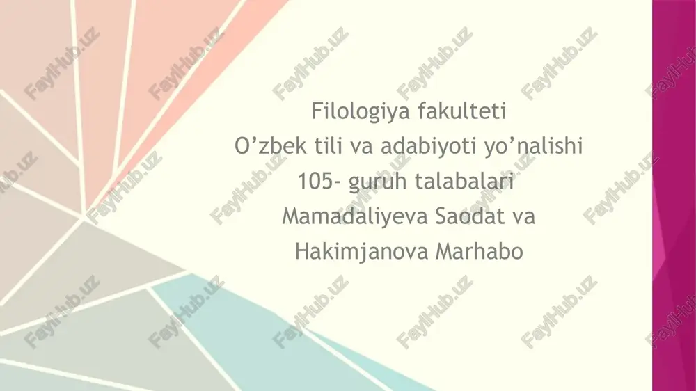 o’zbek tili va adabiyoti — PPTX