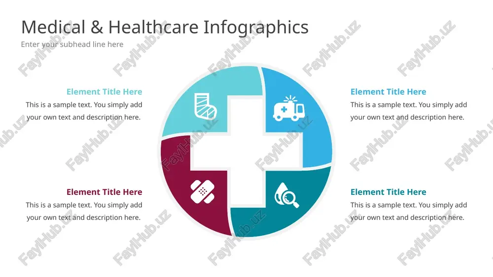 medical & healthcare infographics — PPTX