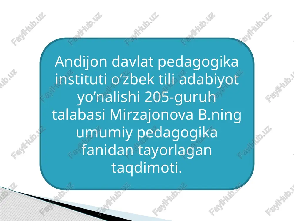 pedagogik mahoratning asosiy komponentlari — PPTX