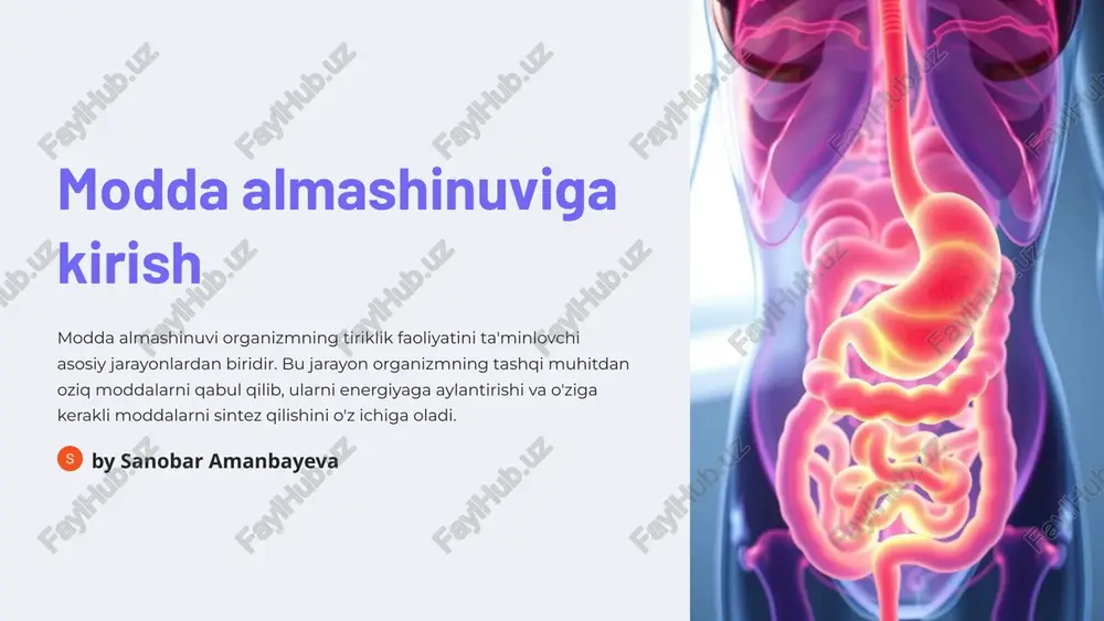 modda almashinuvi — PPTX