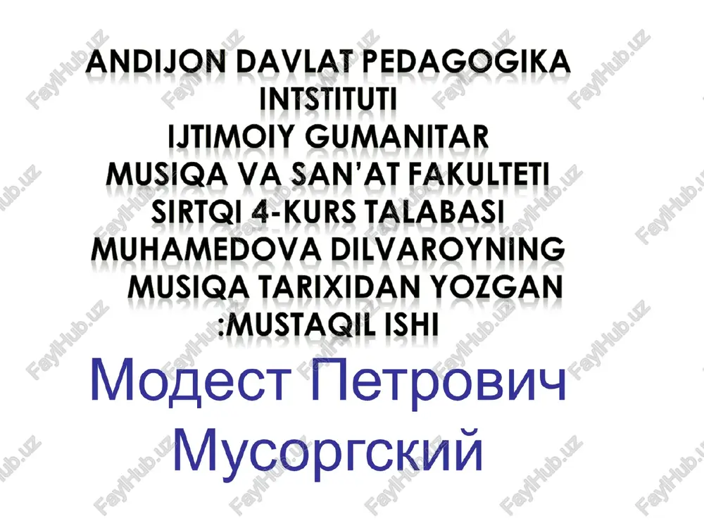 m.p. musorgskiy — PPT