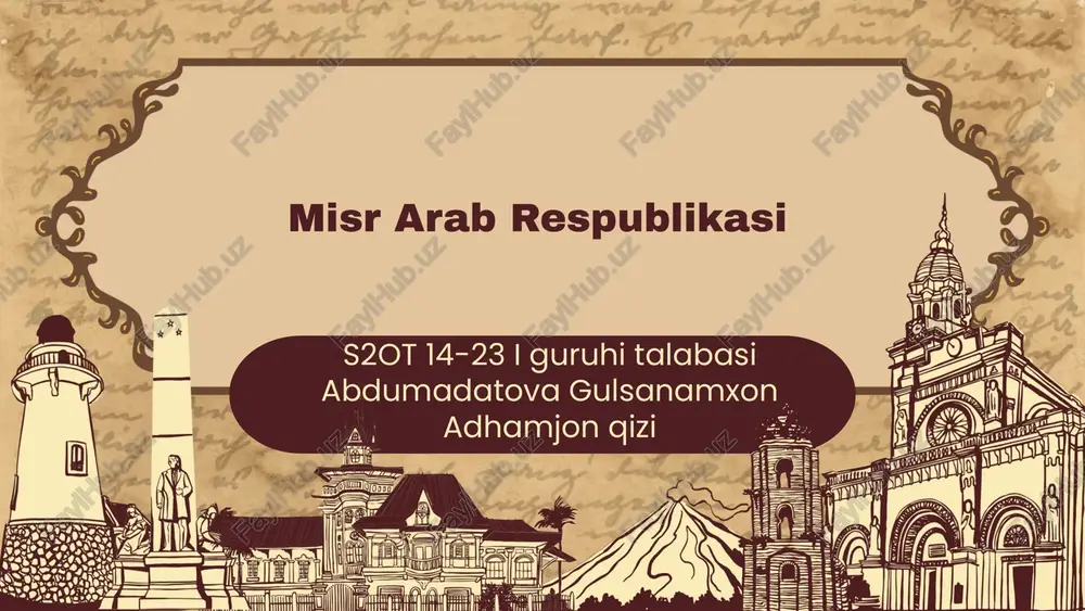 misr arab respublikasi — PPTX