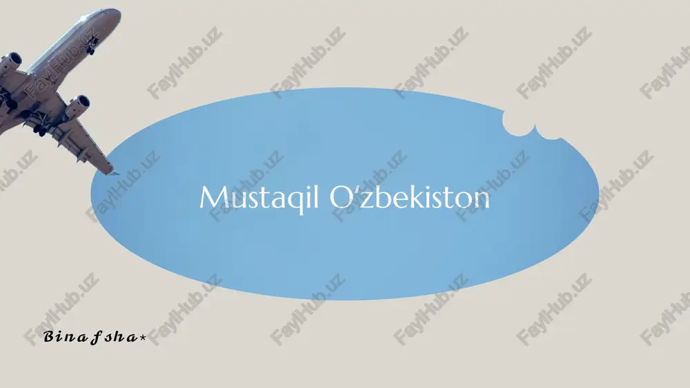 mustaqil oʻzbekiston tarixi — PPTX