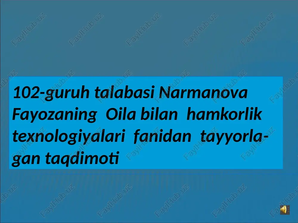 mtt va oilalar hamkorligida ekologik tarbiya — PPTX