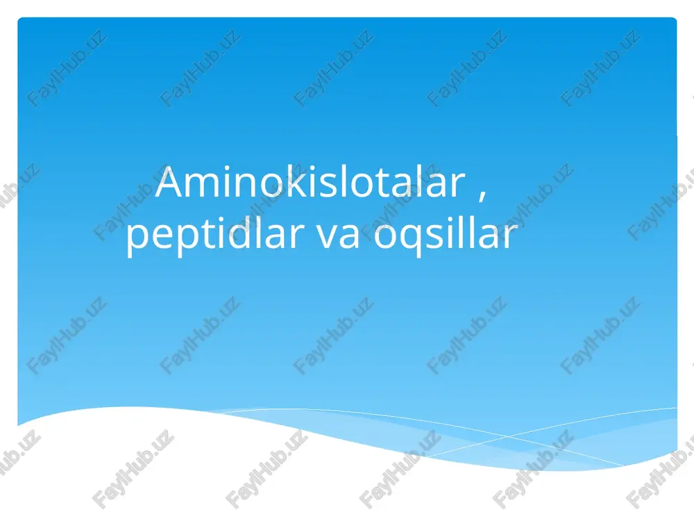 aminokislotalar — PPTX