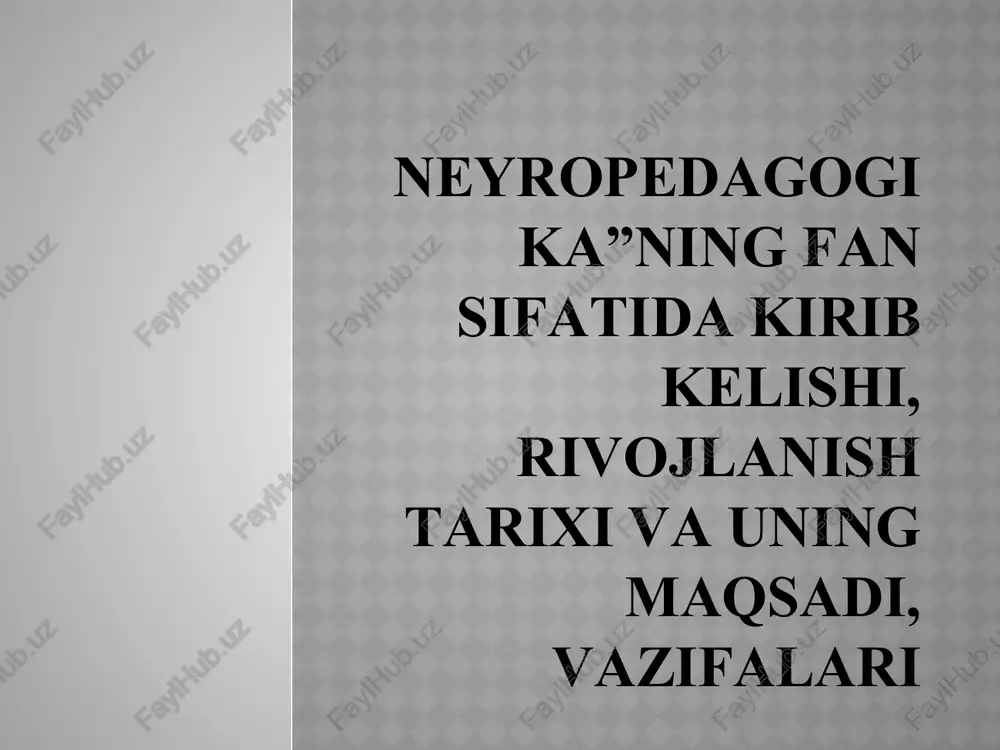 neyropedagogika — PPTX