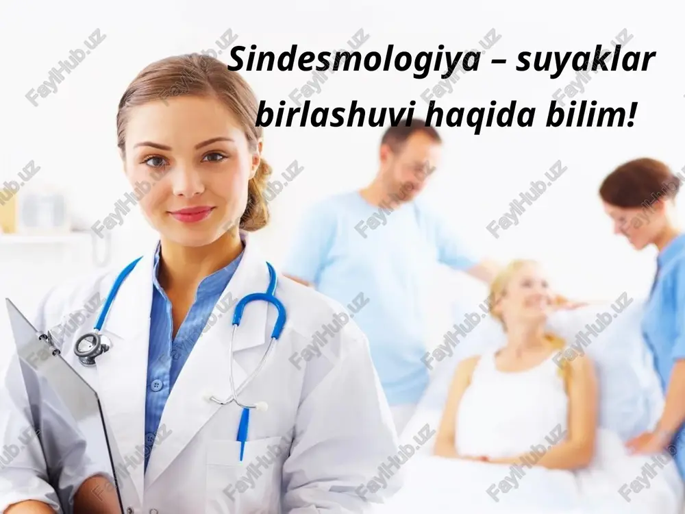 syndesmologiya–suyaklar birlashuvi haqida bilim — PPTX