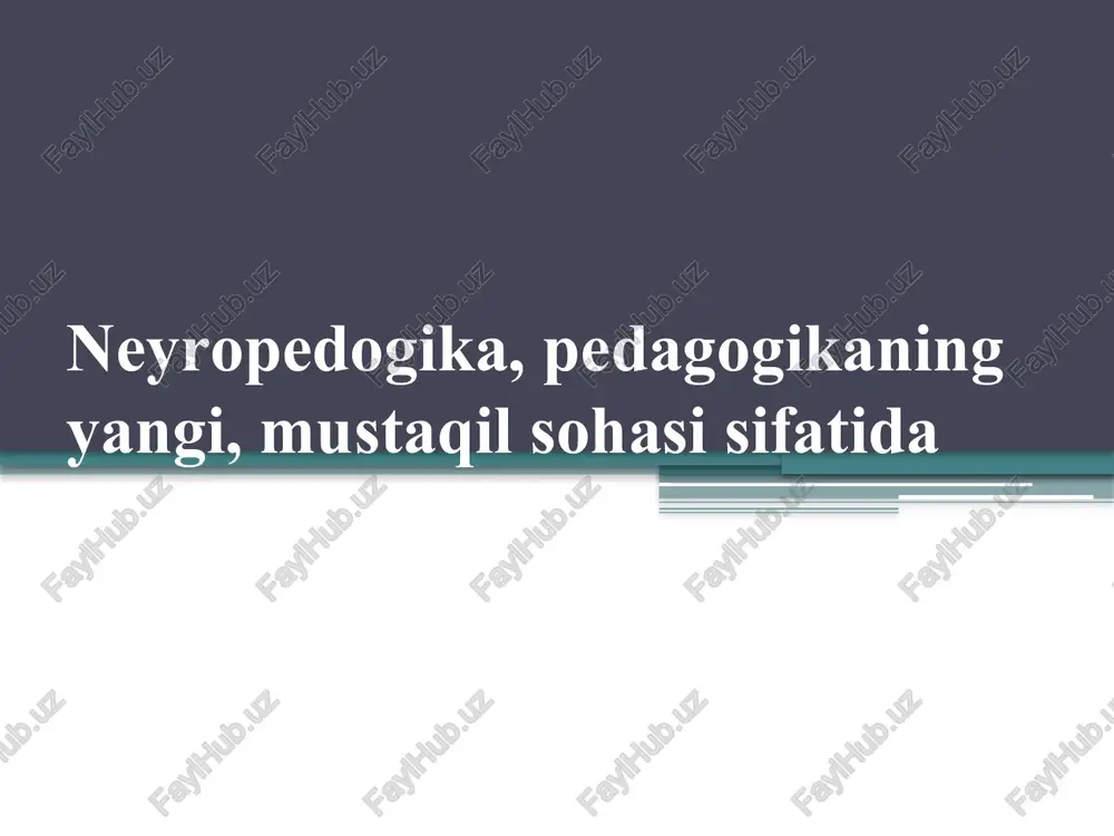 neyropedagogika — PPTX