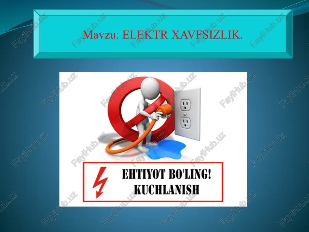 elektr xavfsizlik — PPTX