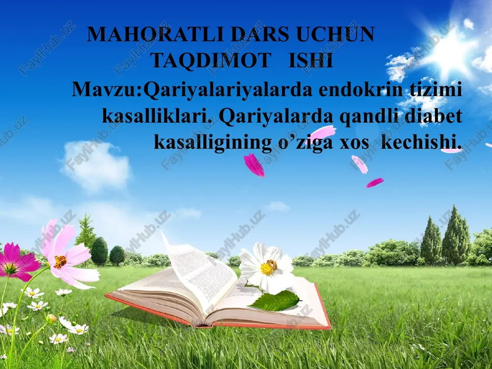 qariyalarda endokrin tizimi kasalliklari — PPTX