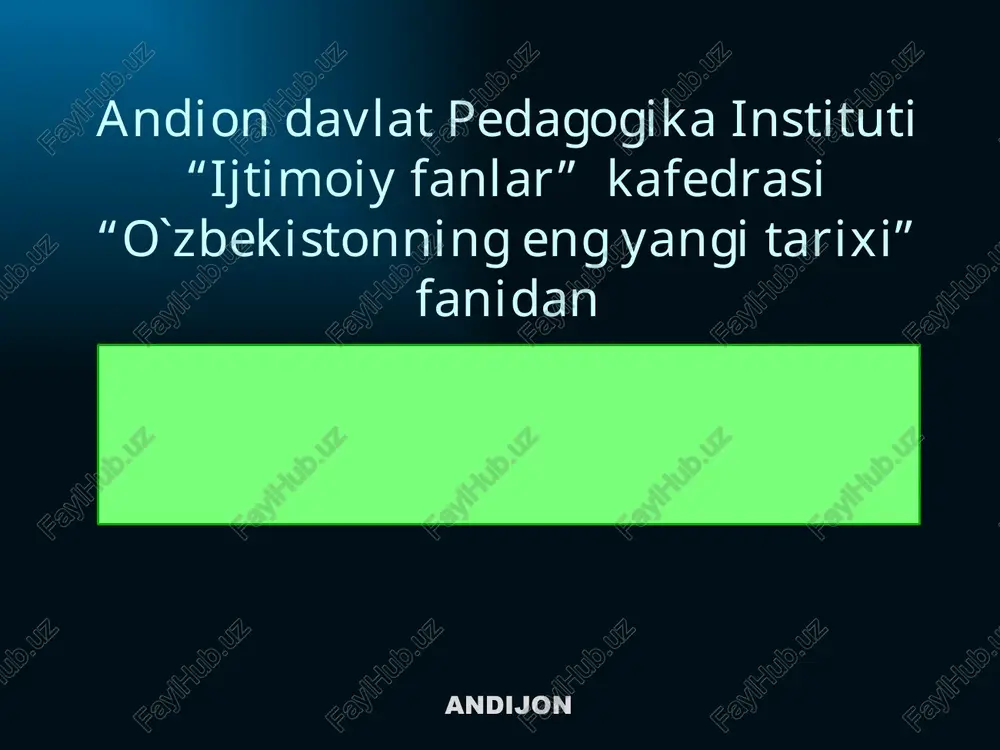 qoraqalpog‘istonning eng yangi tarixi — PPTX