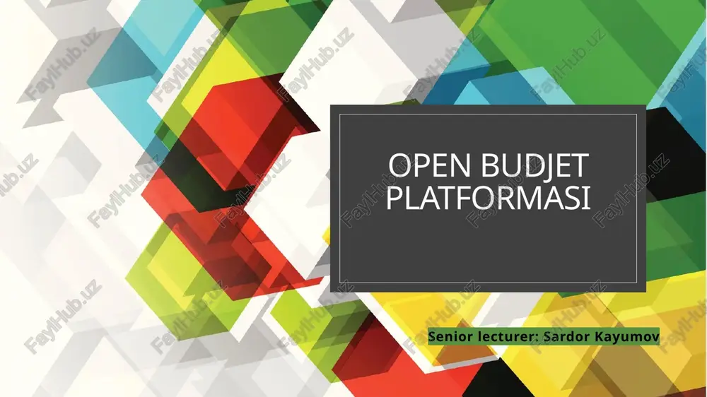 openbudjetplatformasi — PPTX