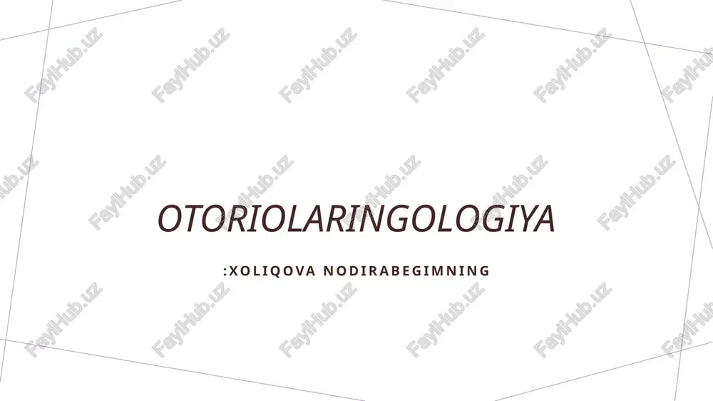 ichki quloq va gistologiyasi — PPTX
