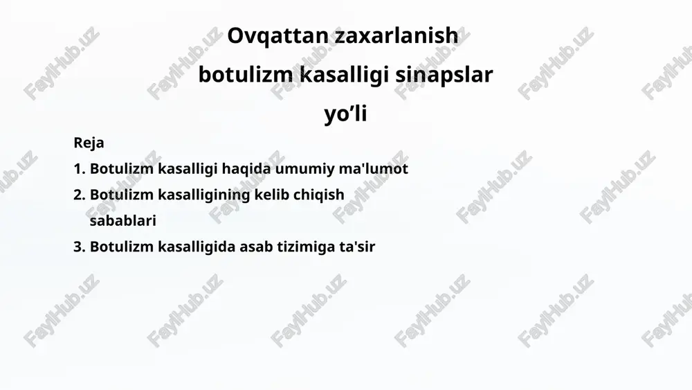 botulizm kasalligi — PPTX