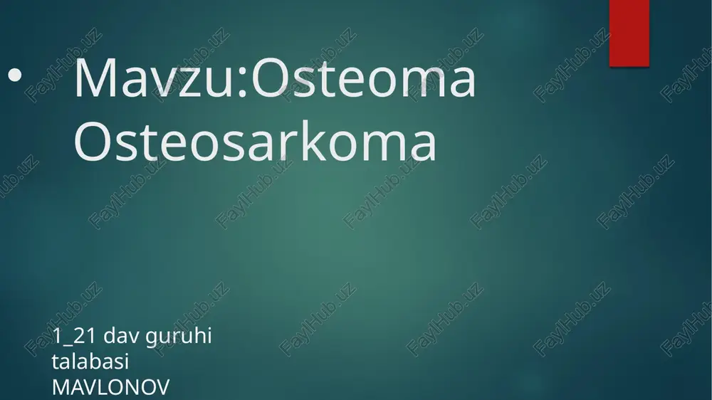 osteoma — PPTX
