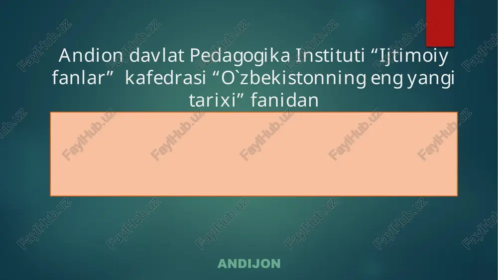 o'zbekistonning eng yaxshi tarixi — PPTX