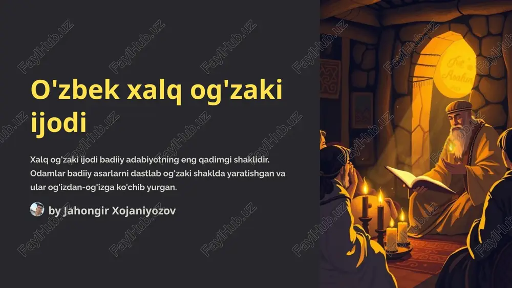 xalq dostonlari — PPTX