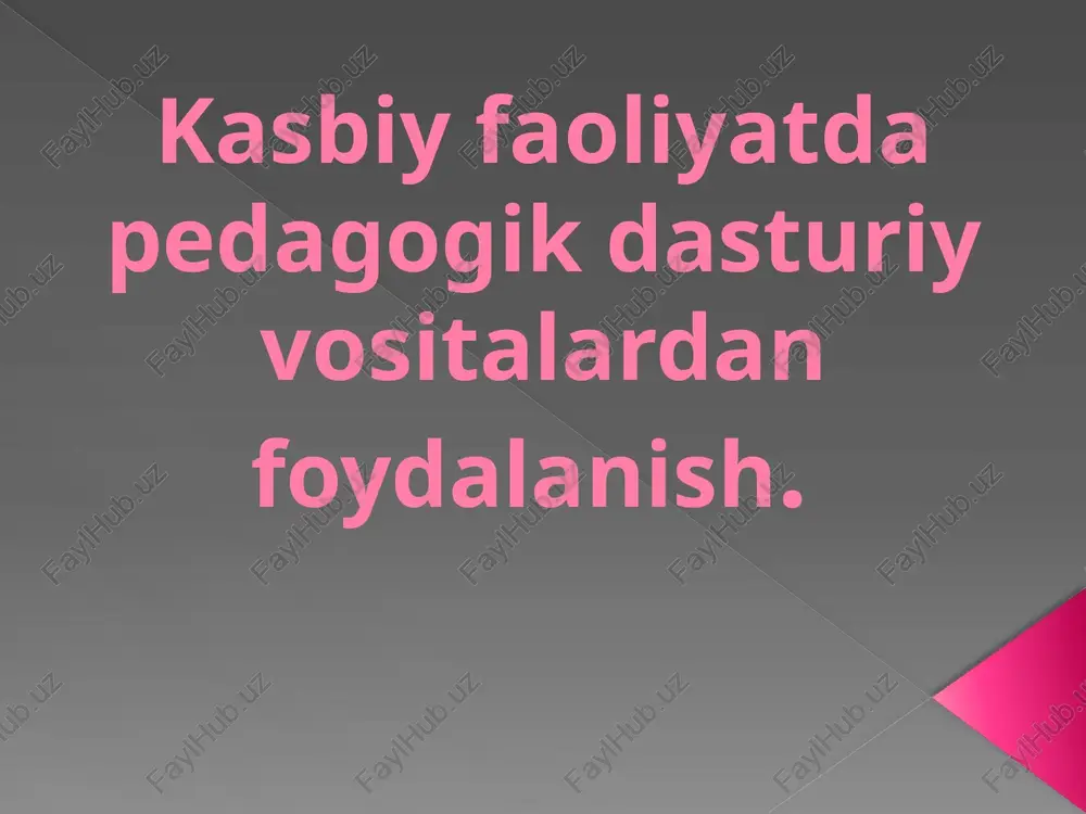atkfqfanidan o‘quvchilar bilimini nazorat qilish usullari — PPTX
