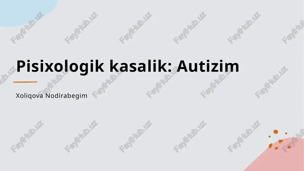 autizim — PPTX