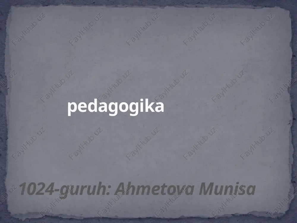 pedagogik texnika — PPTX