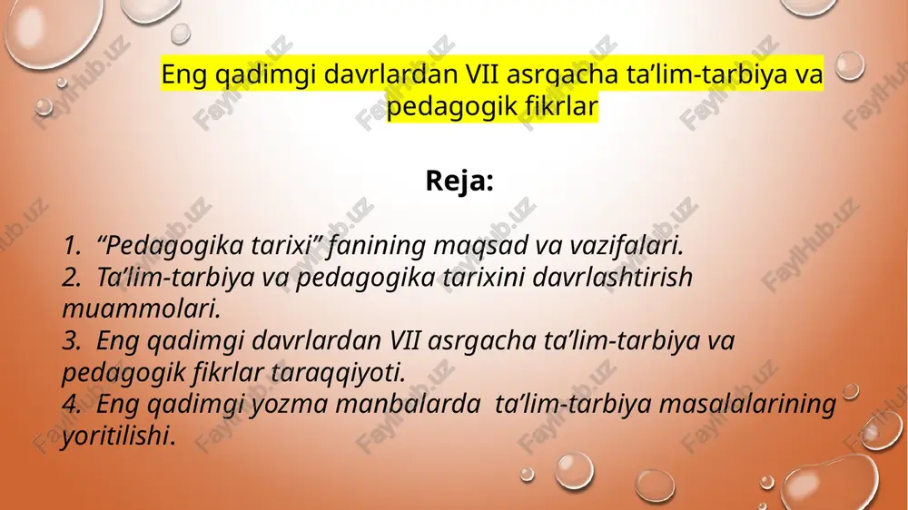 pedagogika tarixi — PPTX