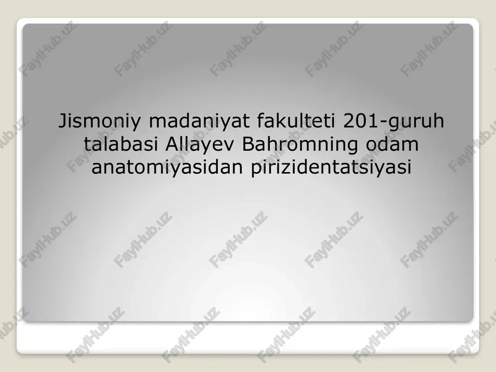 suyaklar haqida qisqacha — PPTX