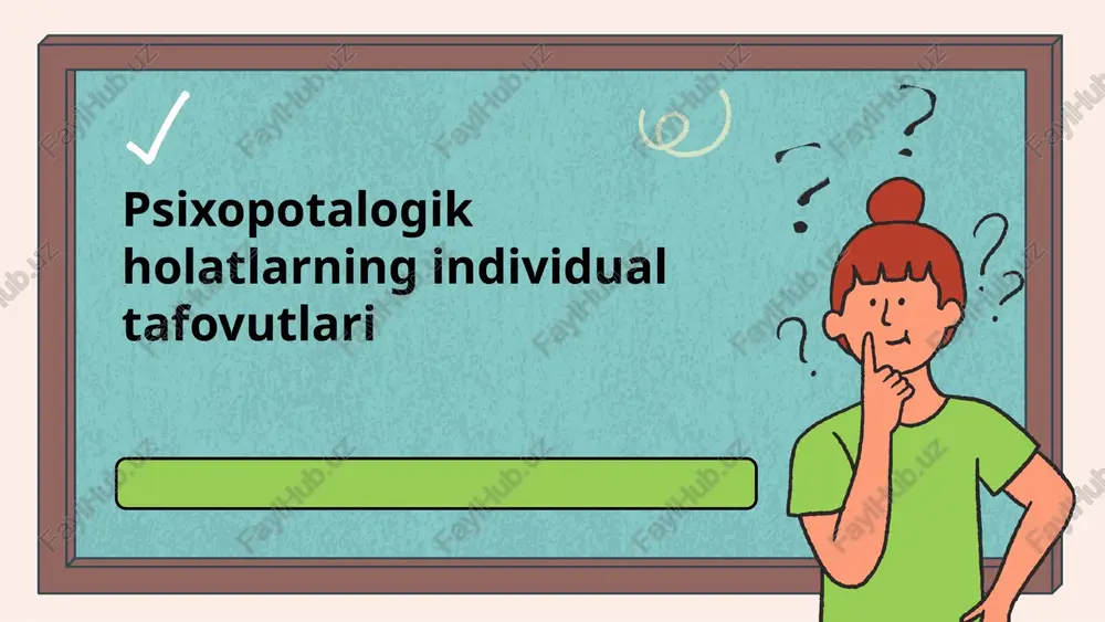 psixopotalogik holatlarni tahlil qilish usullari — PPTX