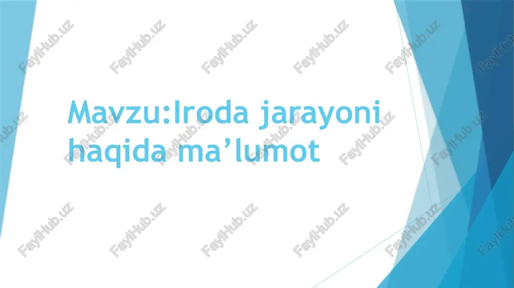 irodajarayoni haqida ma’lumot — PPTX