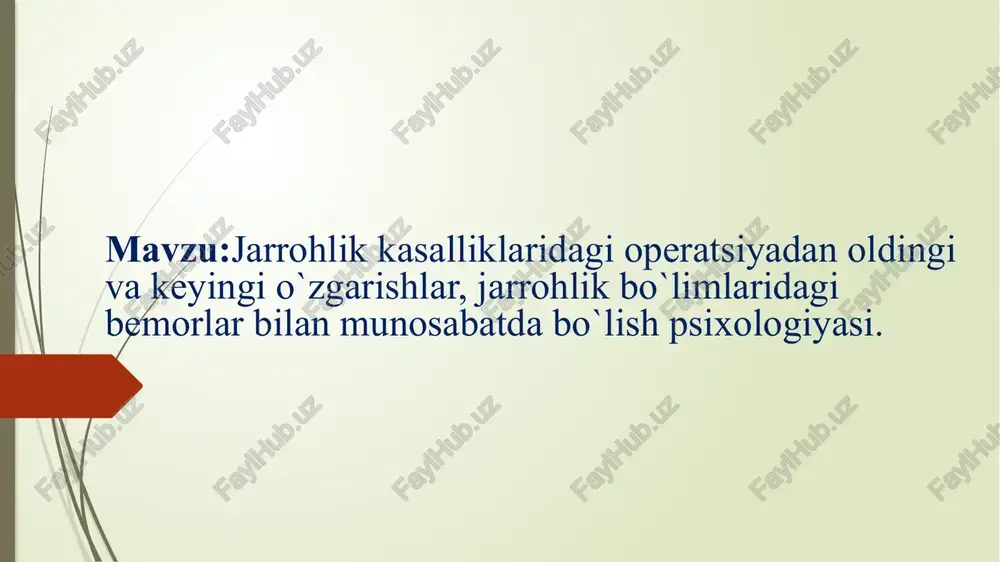 jarrohlik amaliyoti psixologiyasi — PPTX