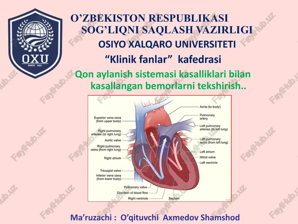 klinik fanlar kafedrasi — PPT