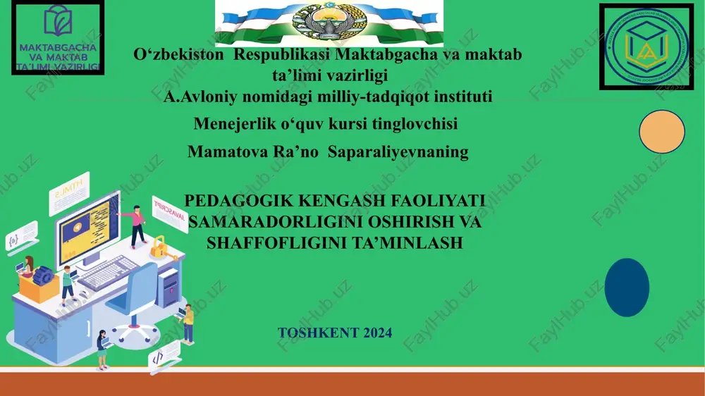 pedagogik kengash faoliyati samaradorligini oshirish va shaffofligini ta'minlash — PPTX