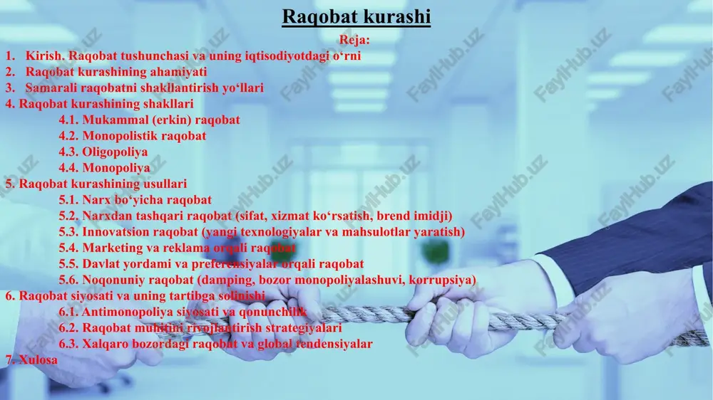 raqobatkurashi — PPTX