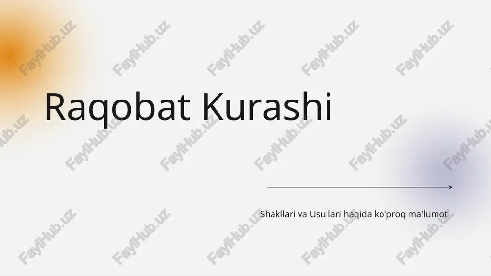 raqobat kurashi — PPTX
