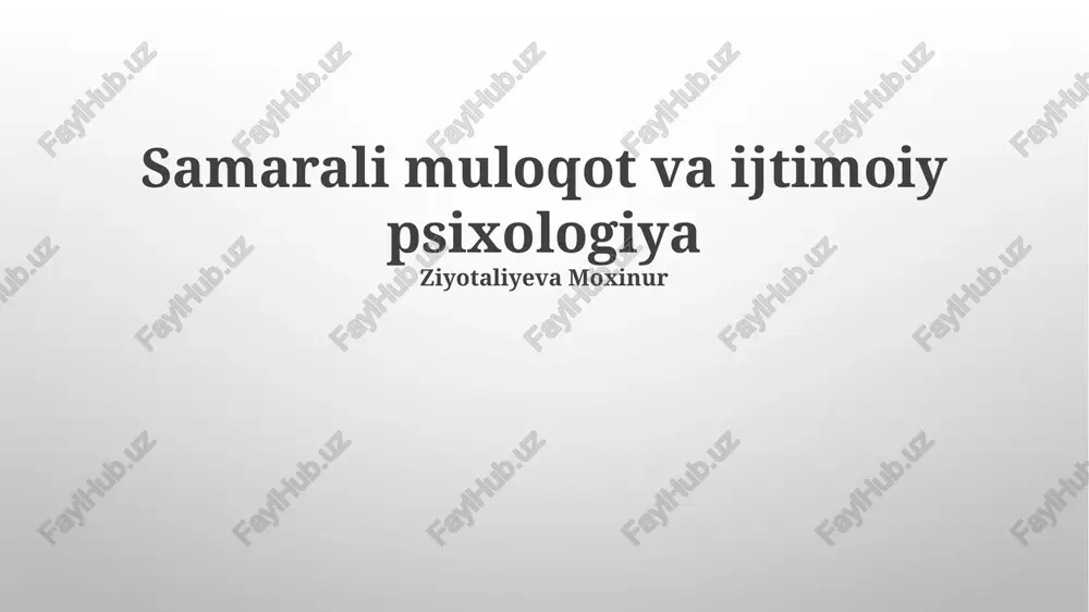 nonverbal muloqot — PPTX