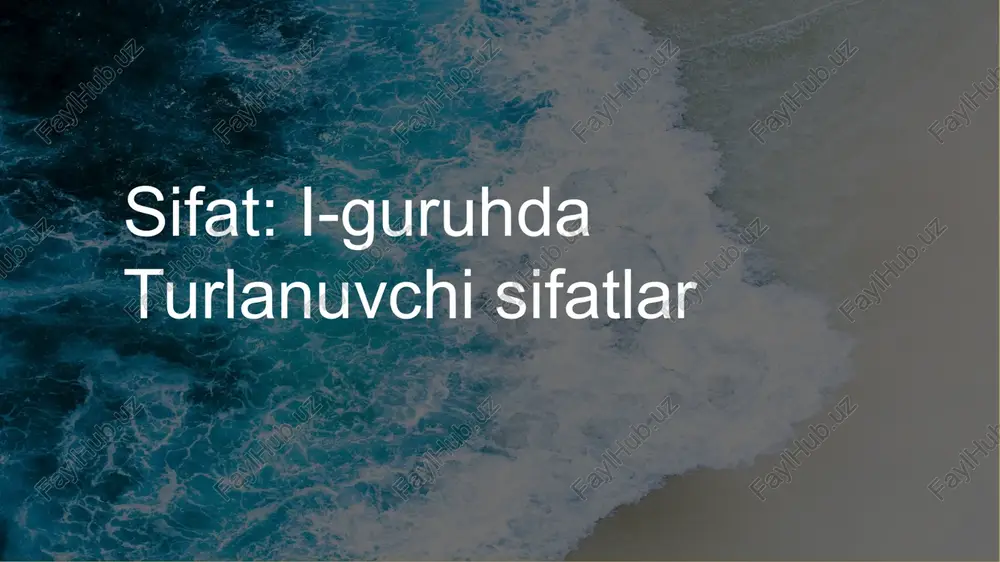 sifatlar — PPTX