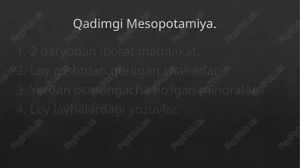qadimgi mesopotamiya — PPTX