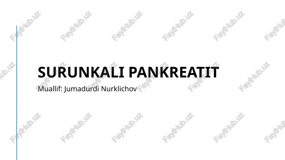 surunkali pankreatit — PPTX