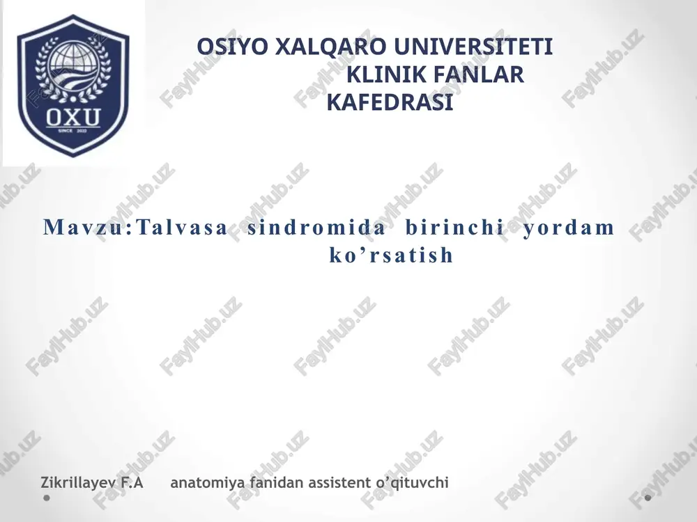 konchilik ishi yo’nalishi (sirtqi ta’lim) «s1-ki-22» guruh — PPTX