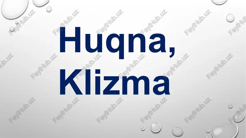 huqna, klizma — PPTX