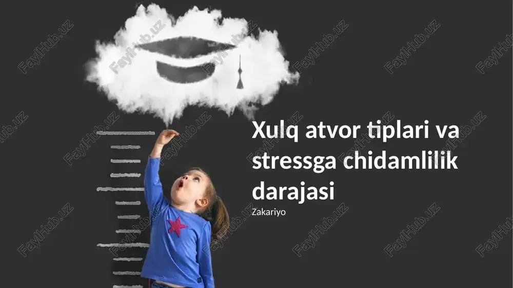 xulq atvor tiplari va stressga chidamlilik darajasi — PPTX