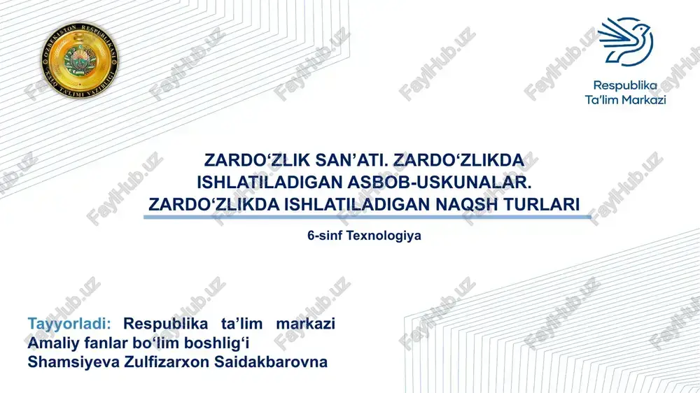 zardo‘zlik san’ati — PPTX