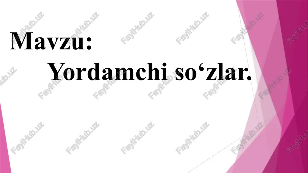 yordamchiso‘zlar — PPTX