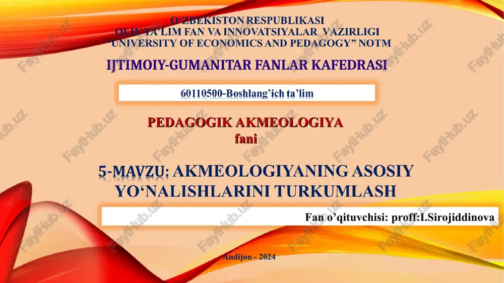 akmeologiya — PPT